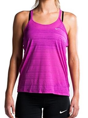 Nike Women's Pink Dri-FIT Racerback Tank Top Size Small